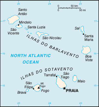 Map of Cape Verde