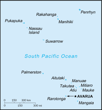 Map of Cook Islands