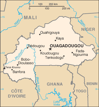 Map of Burkina Faso