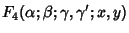 $\displaystyle F_4(\alpha;\beta;\gamma,\gamma';x,y)$