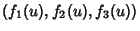 $\displaystyle (f_1(u),f_2(u),f_3(u))$