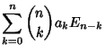 $\displaystyle \sum_{k=0}^n {n\choose k} a_kE_{n-k}$