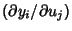 $(\partial y_i/\partial u_j)$