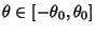 $\theta\in [-\theta_0,\theta_0]$