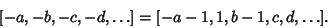 \begin{displaymath}[-a, -b, -c, -d, \ldots]=[-a-1, 1, b-1, c, d, \ldots].
\end{displaymath}