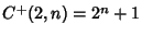 $C^+(2,n)=2^n+1$