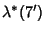 $\displaystyle \lambda^*(7')$