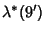 $\displaystyle \lambda^*(9')$