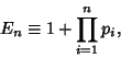 \begin{displaymath}
E_n\equiv 1+\prod_{i=1}^n p_i,
\end{displaymath}