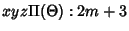 $xyz\Pi(\Theta): 2m+3$