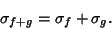 \begin{displaymath}
\sigma_{f+g}=\sigma_f+\sigma_g.
\end{displaymath}