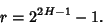 \begin{displaymath}
r=2^{2H-1}-1.
\end{displaymath}