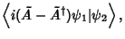 $\displaystyle \left\langle{i(\tilde A-\tilde A^\dagger)\psi_1\vert\psi_2}\right\rangle{},$