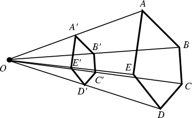 \begin{figure}\begin{center}\BoxedEPSF{HomotheticCenter.epsf}\end{center}\end{figure}