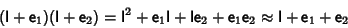 \begin{displaymath}
({\hbox{\sf I}}+{\hbox{\sf e}}_1)({\hbox{\sf I}}+{\hbox{\sf ...
...e}}_2 \approx {\hbox{\sf I}}+{\hbox{\sf e}}_1+{\hbox{\sf e}}_2
\end{displaymath}