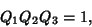 \begin{displaymath}
Q_1Q_2Q_3=1,
\end{displaymath}