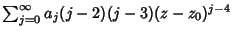 $\sum_{j=0}^\infty a_j(j-2)(j-3)(z-z_0)^{j-4}$