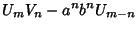 $\displaystyle U_mV_n-a^nb^nU_{m-n}$