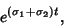 \begin{displaymath}
e^{(\sigma_1+\sigma_2)t},
\end{displaymath}