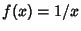 $f(x)=1/x$