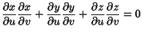 $\displaystyle {\partial x\over\partial u}{\partial x\over\partial v}+{\partial ...
...l y\over\partial v}
+{\partial z\over\partial u}{\partial z\over\partial v} = 0$