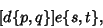 \begin{displaymath}[d\{p,q\}]e\{s,t\},
\end{displaymath}