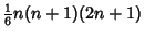 $\displaystyle {\textstyle{1\over 6}}n(n+1)(2n+1)$