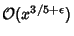 ${\mathcal O}(x^{3/5+\epsilon})$