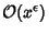 ${\mathcal O}(x^\epsilon)$