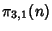 $\pi_{3,1}(n)$