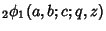 ${}_2\phi_1(a,b;c;q,z)$