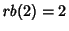 ${\it rb}(2)=2$