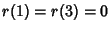 $r(1)=r(3)=0$