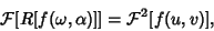 \begin{displaymath}
{\mathcal F} [R[f(\omega, \alpha)]] = {\mathcal F}^2[f(u,v)],
\end{displaymath}