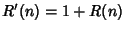 $R'(n)=1+R(n)$