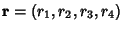 ${\bf r}=(r_1, r_2, r_3, r_4)$