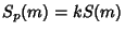 $S_p(m)=kS(m)$