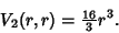 \begin{displaymath}
V_2(r,r) ={\textstyle{16\over 3}}r^3.
\end{displaymath}