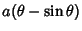 $\displaystyle a(\theta-\sin\theta)$