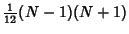 $\displaystyle {\textstyle{1\over 12}}(N-1)(N+1)$