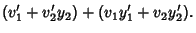 $\displaystyle (v_1'+v_2'y_2)+(v_1y_1'+v_2y_2').$