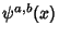 $\psi^{a,b}(x)$